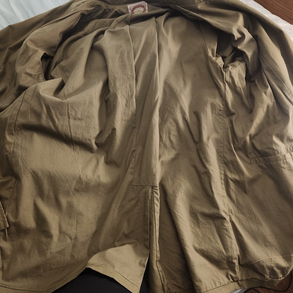 80s Banana Republic Mill Valley label 100% cotton women's trench coat belt large - Picture 11 of 12